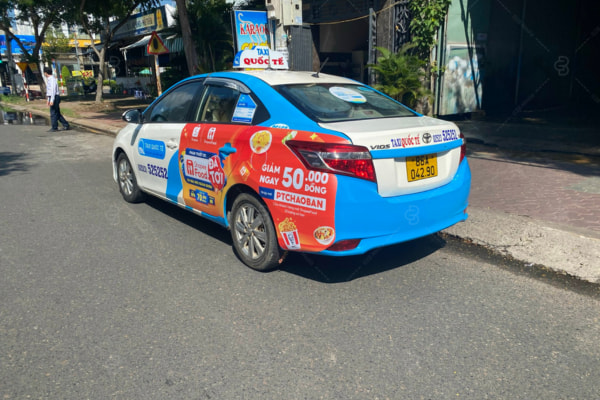 dự án quảng cáo taxi của shopeefood tại phan thiết
