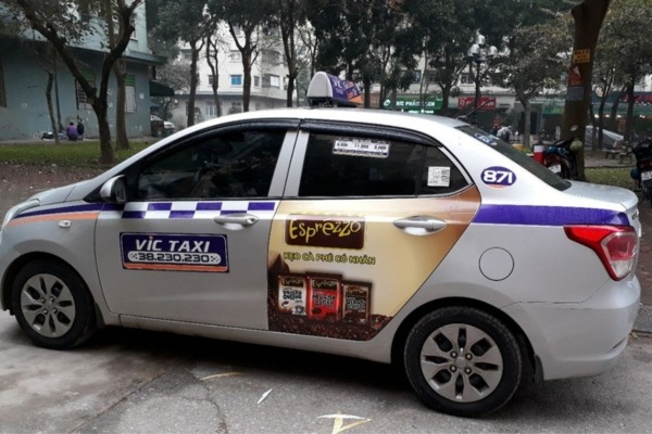quảng cáo trên vic taxi