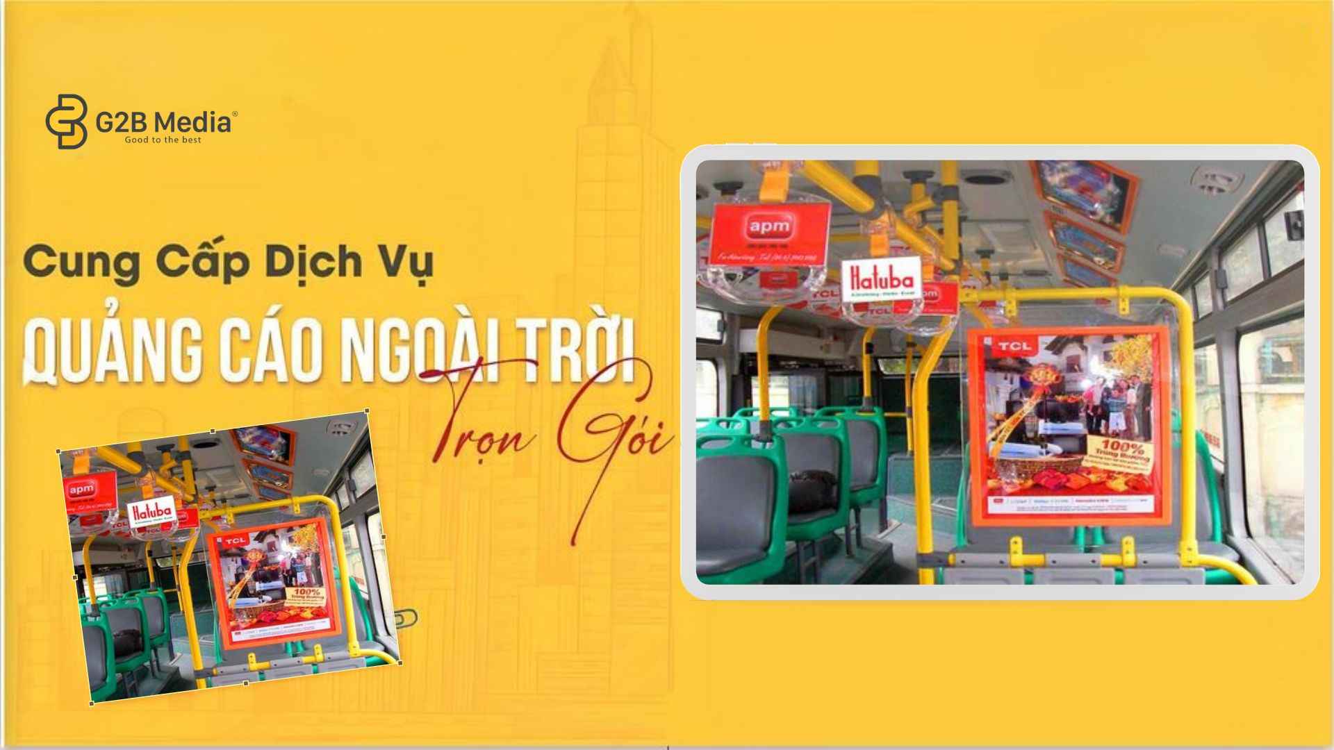 quảng cáo banner trên xe bus