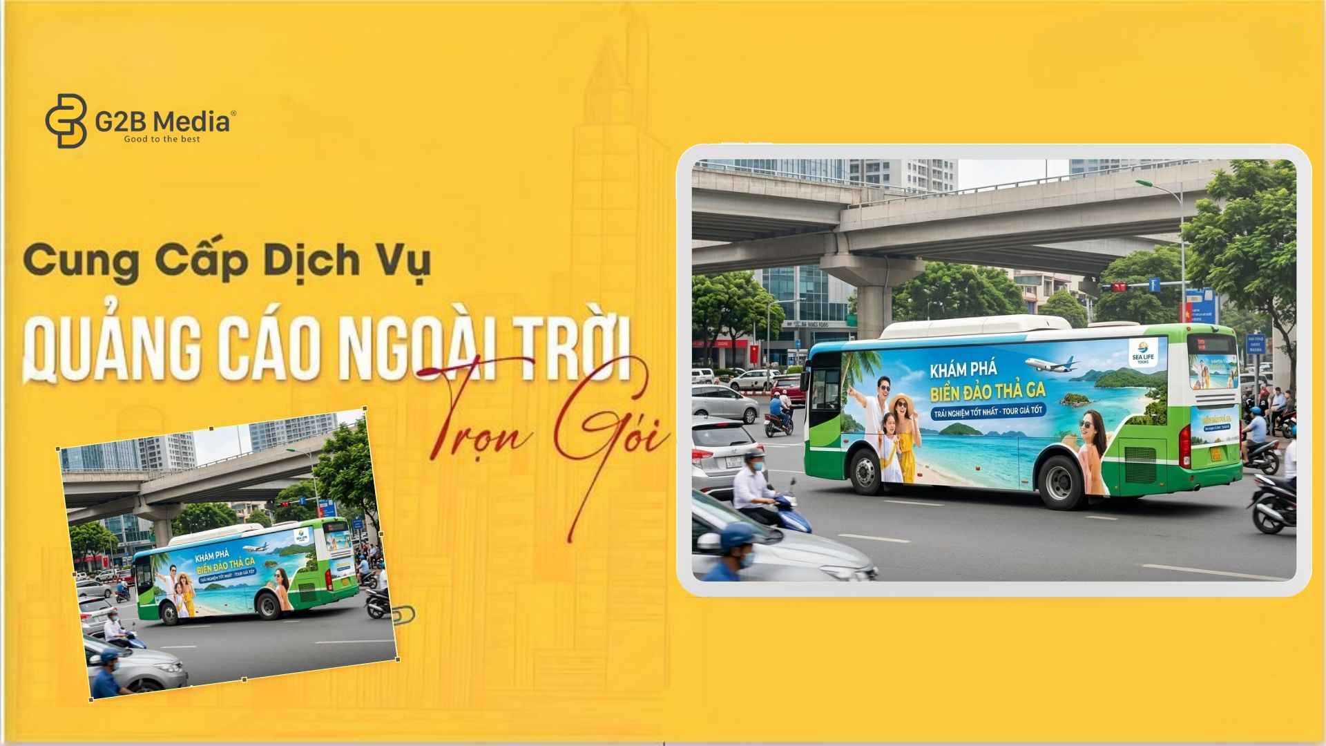 Dán quảng cáo toàn bộ trên xe bus
