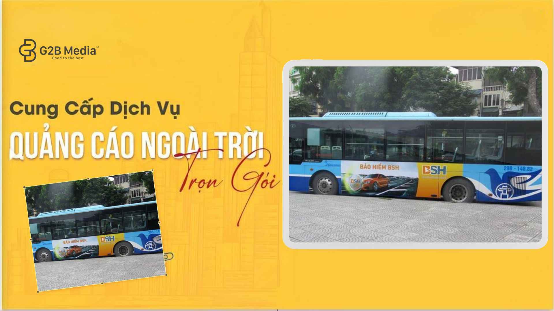Dán quảng cáo trên thân xe bus