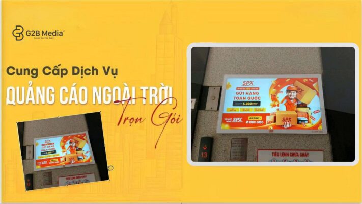 màn hình quảng cáo Frame trong thang máy tại Hà Nội