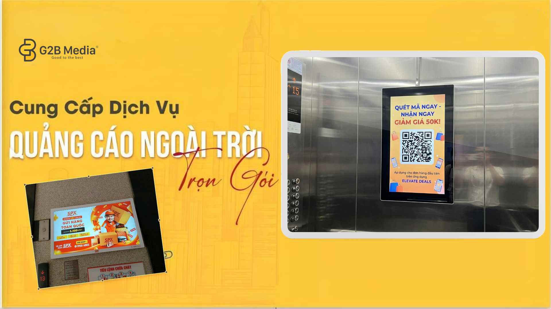 Chi phí quảng cáo thang máy của frame và lcd giá như thế nào