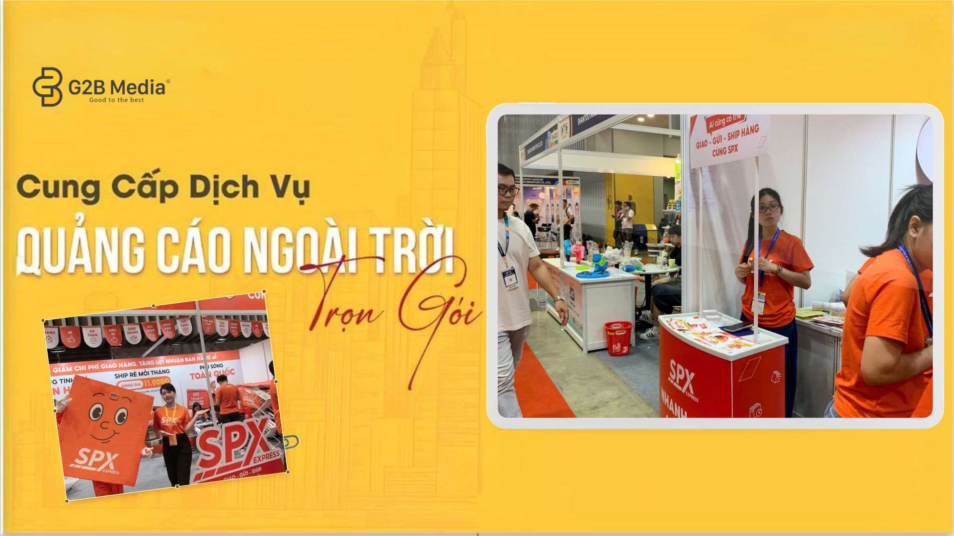 Tổ chức sự kiện Activation SPX Checkin cùng Mascot hộp cam tại ACTIVATION SỰ KIỆN Nhuộm cam giao hàng tận nơi cùng SPX tại SECC