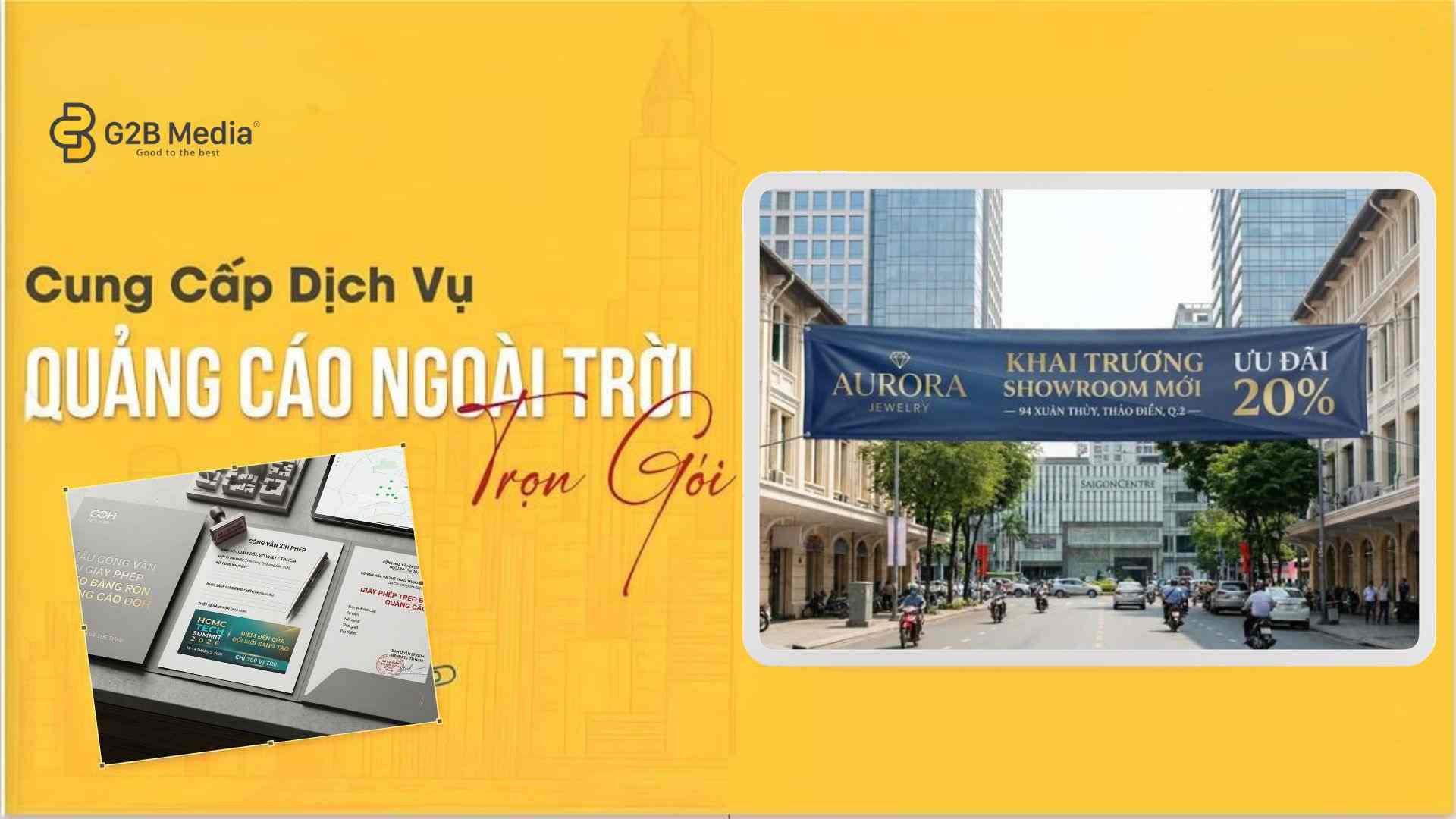 Hình ảnh băng rôn quảng cáo khai trương siêu thị nổi bật