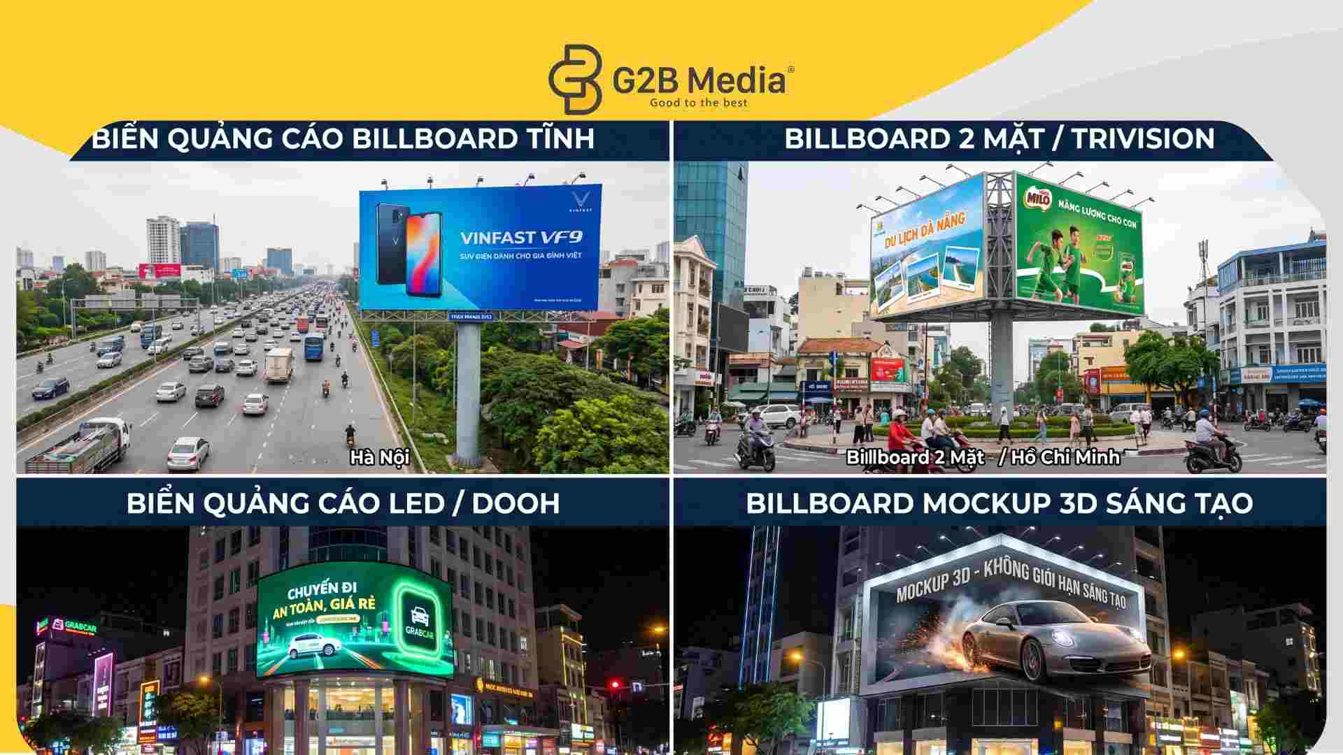 Các hình thức bảng quảng cáo ngoài trời phổ biến