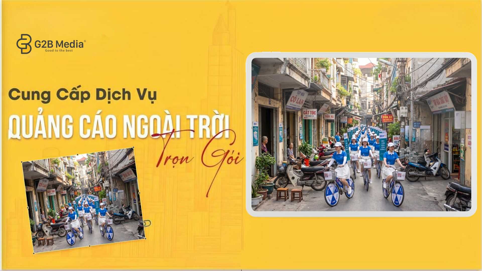 Xe đạp roadshow dễ dàng tiếp cận khách hàng tại các ngõ nhỏ