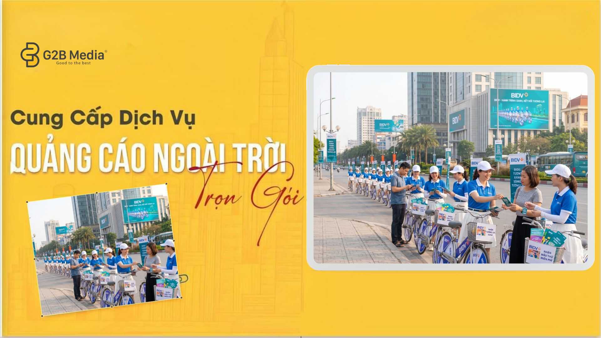 Chạy roadshow xe đạp kết hợp tương tác trực tiếp với khách hàng mục tiêu