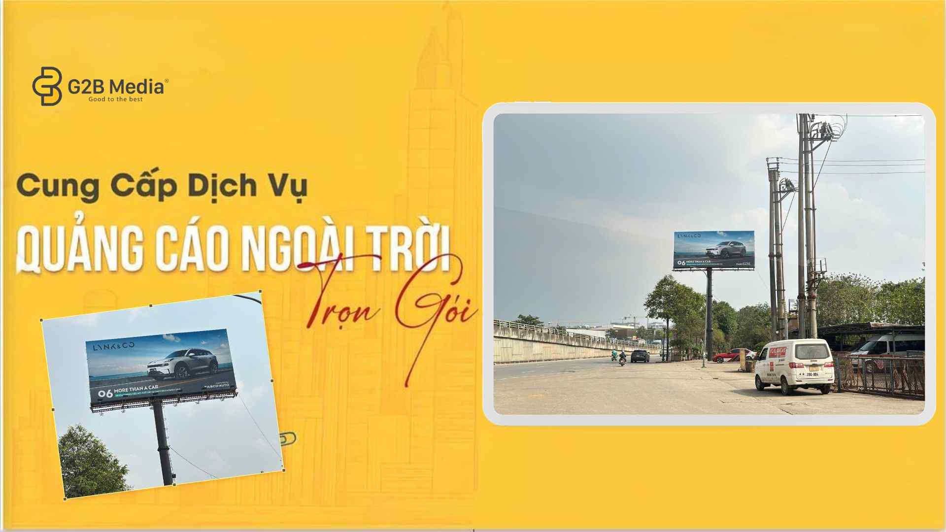 Hình ảnh biển quảng cáo ngoài trời ấn tượng trên quốc lộ