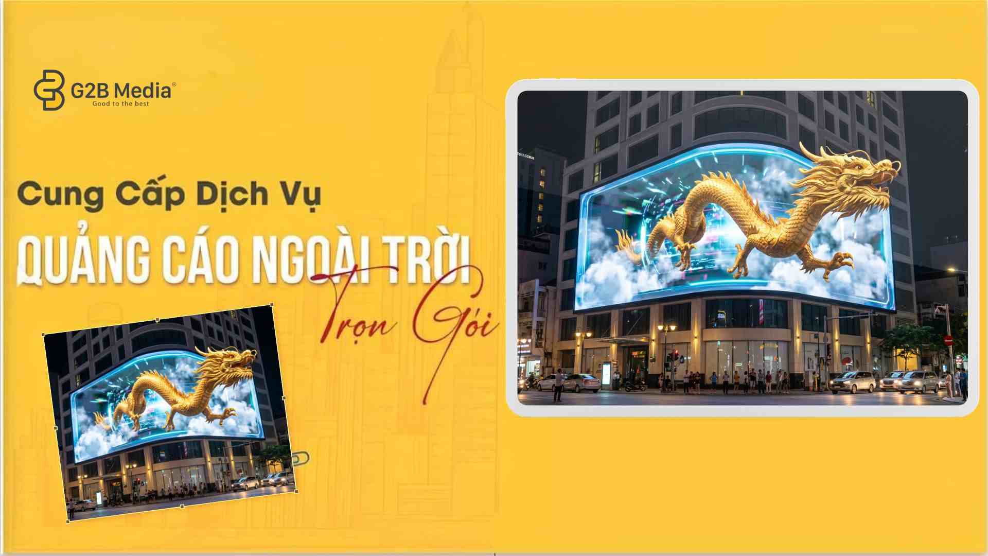 Màn hình LED 3D thuộc nhóm các loại biển quảng cáo ngoài trời kỹ thuật số