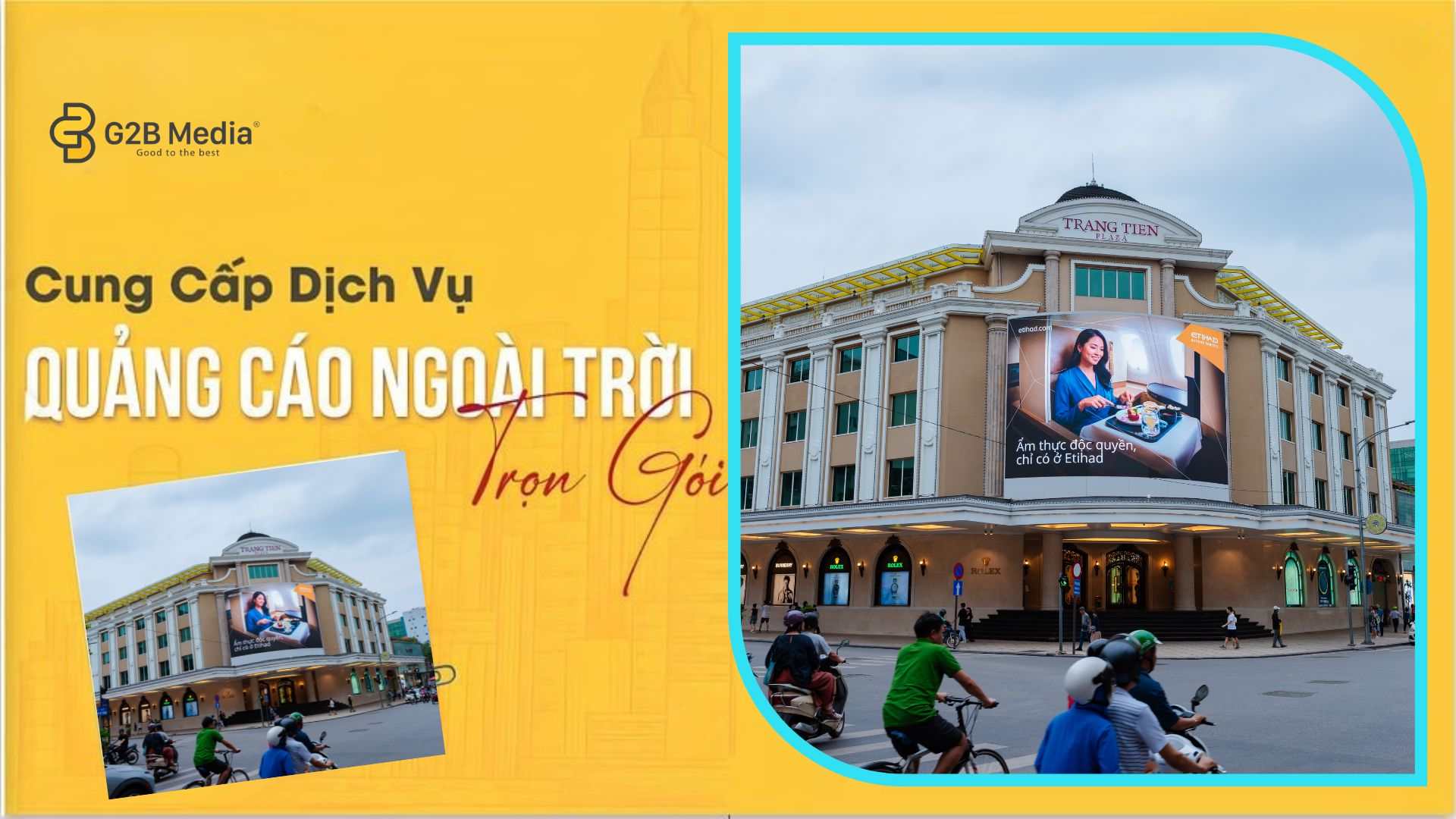 quảng cáo màn hình LED Tràng Tiền Plaza Etihad Airways