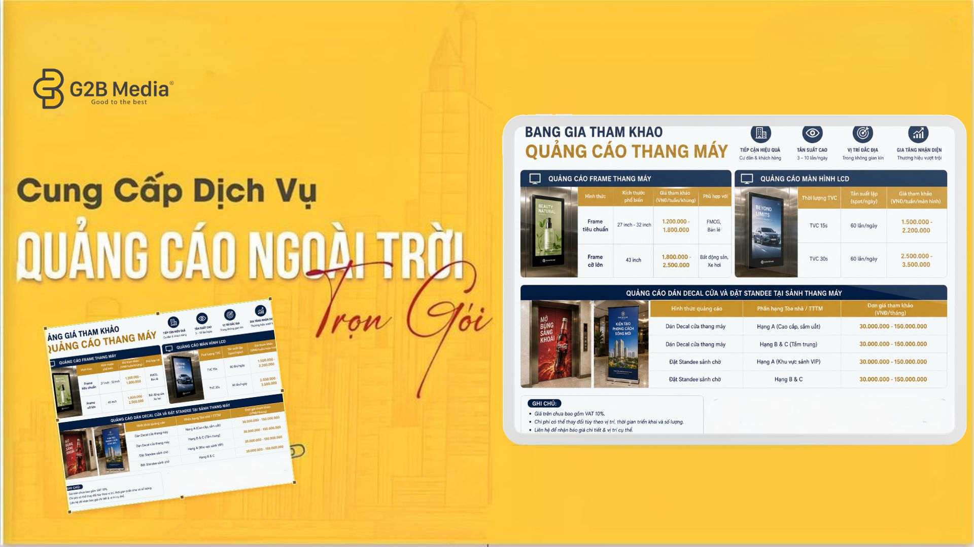 Báo giá quảng cáo thang máy 2026
