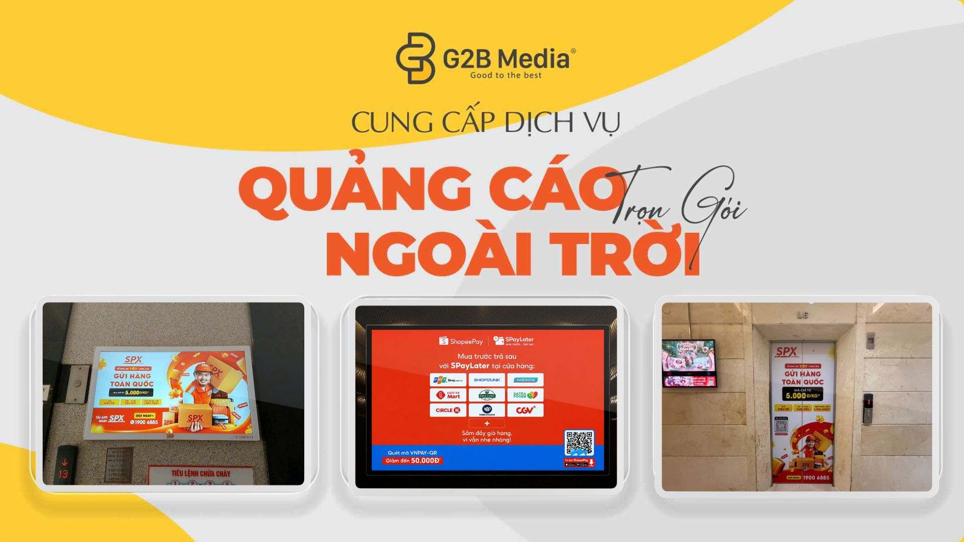 Biển quảng cáo thang máy kỹ thuật số hiển thị sắc nét trong cabin