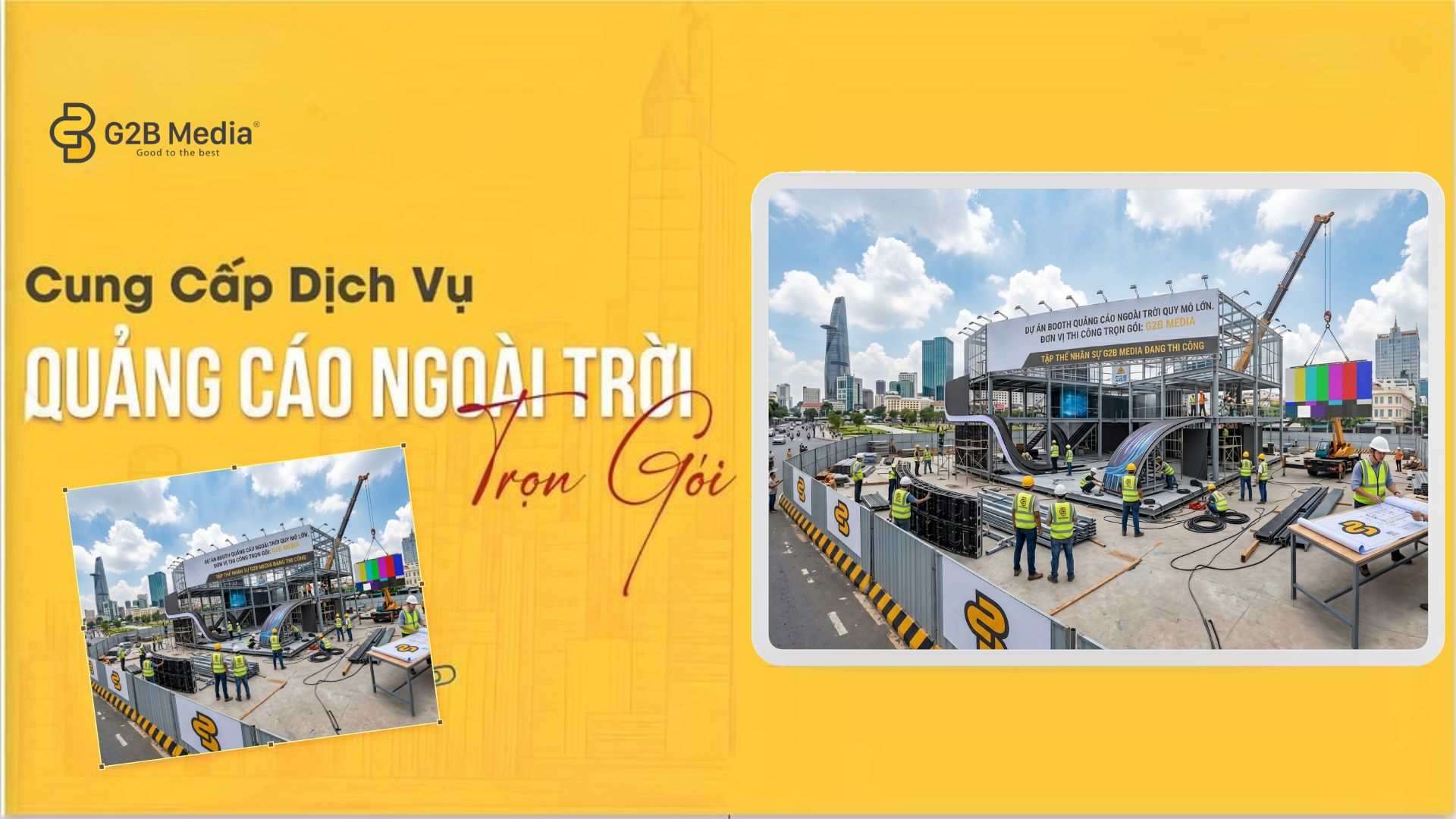 Dự án thi công booth quảng cáo hoàn thiện bởi G2B Media