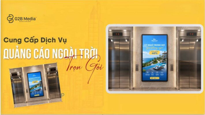 Quảng cáo thang máy chung cư qua màn hình LCD
