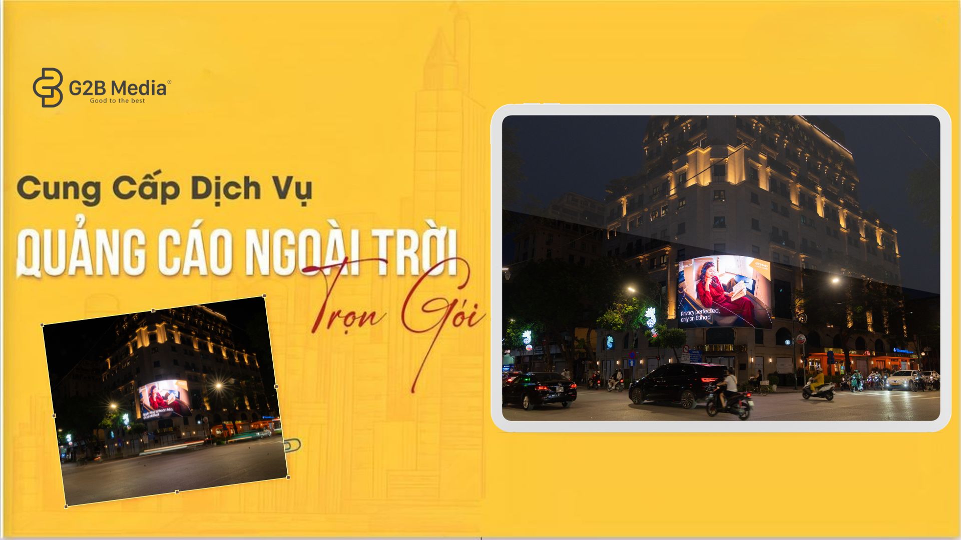 Quảng cáo LED T Place Etihad Airways của G2BMedia thực hiện