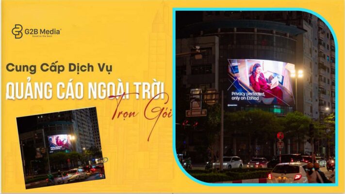 Báo cáo nghiệm thu dự án quảng cáo LED Hoàng Đạo Thúy Etihad Airways ban đêm