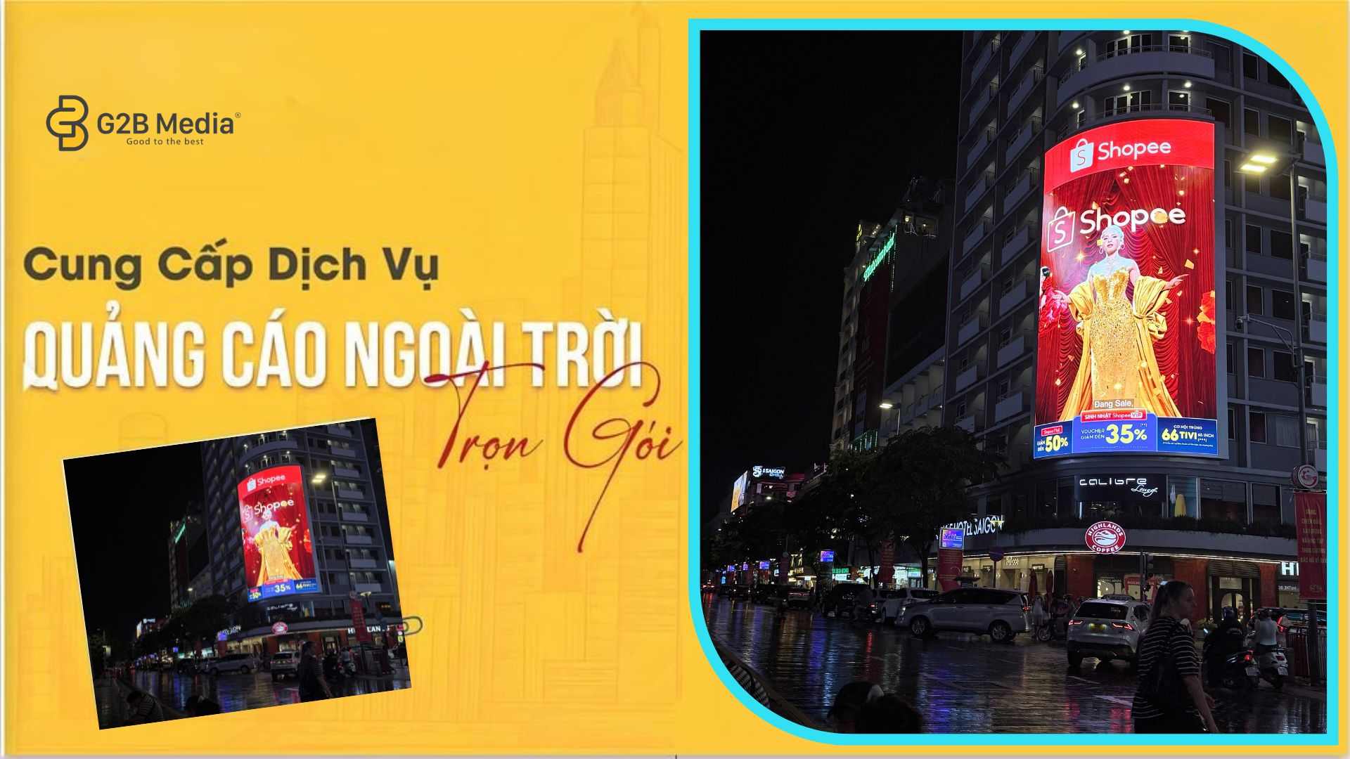 Màn hình LED quảng cáo Nguyễn Huệ Quận 1 với tầm nhìn bao quát ngã tư Lê Lợi