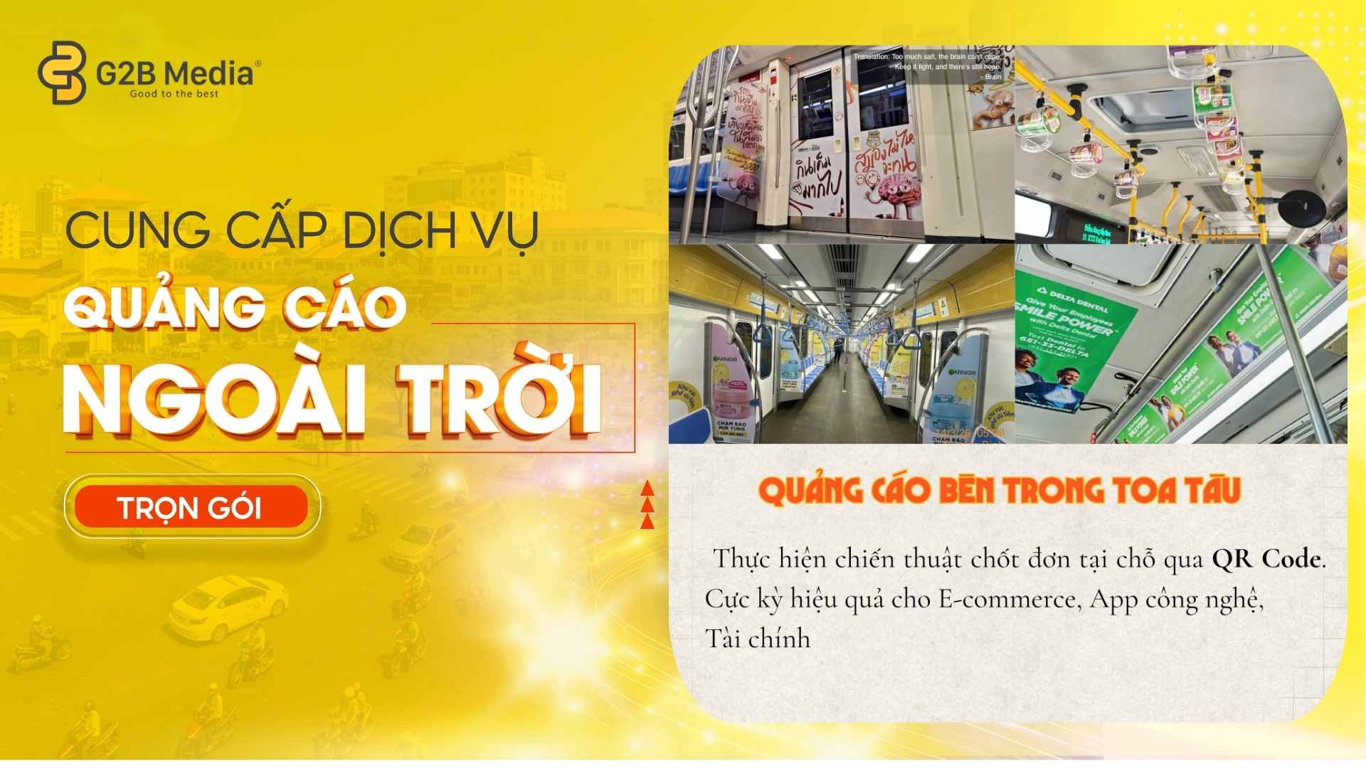 Quảng cáo bên trong toa tàu metro bến thành - suối tiên.