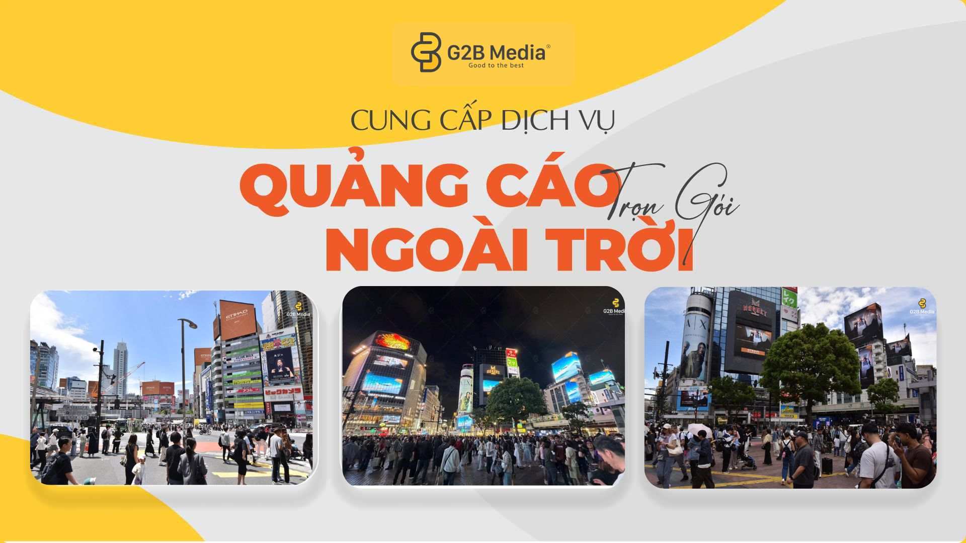 Quảng cáo LED giao lộ Shibuya Etihad Airways G2B Media thu hút ánh nhìn ban ngày