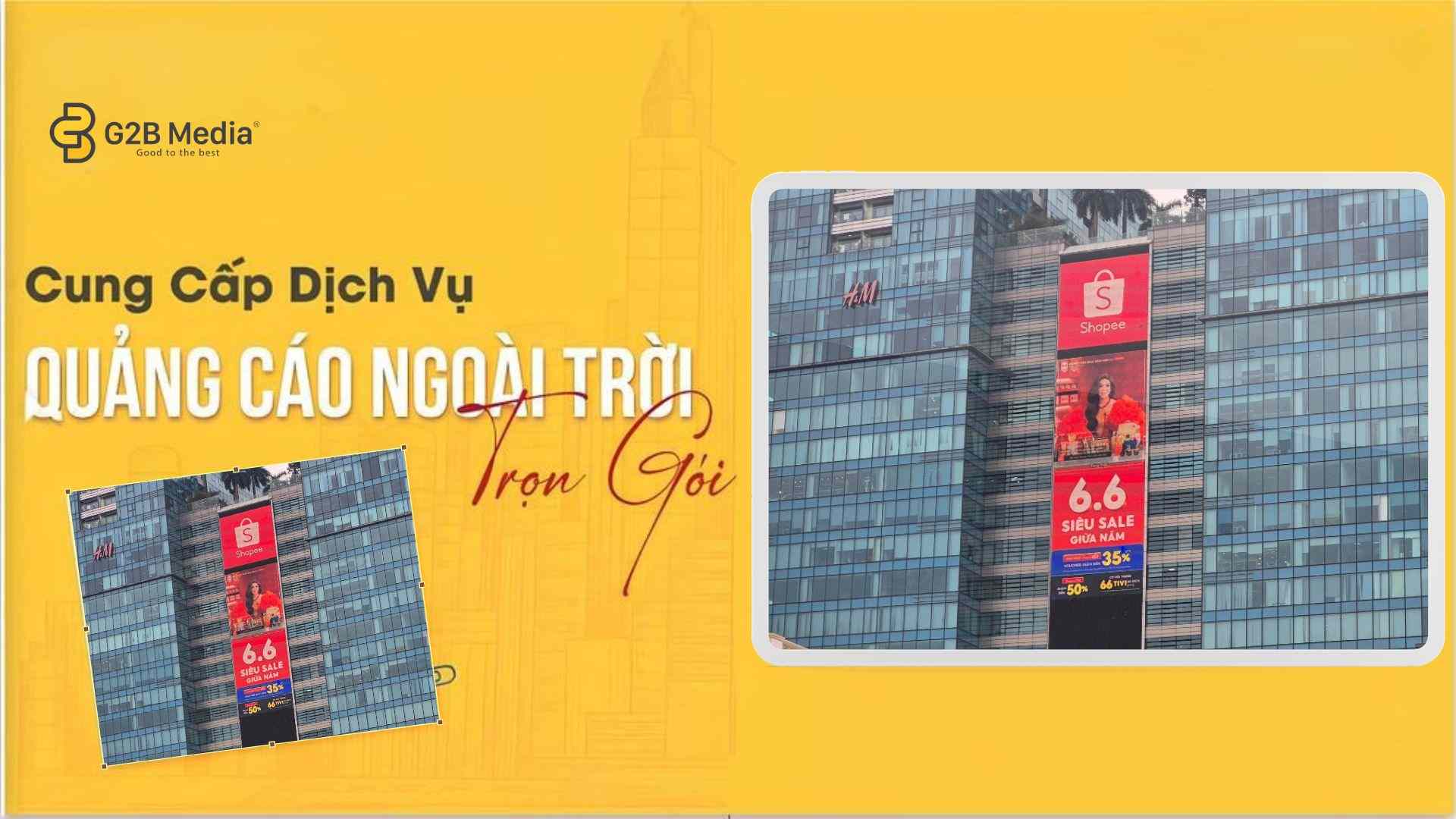 Đánh giá độ nét ban ngày của Quảng cáo LED Vincom Đồng Khởi Shopee Siêu Sale 6.6.2026 | G2BMedia.