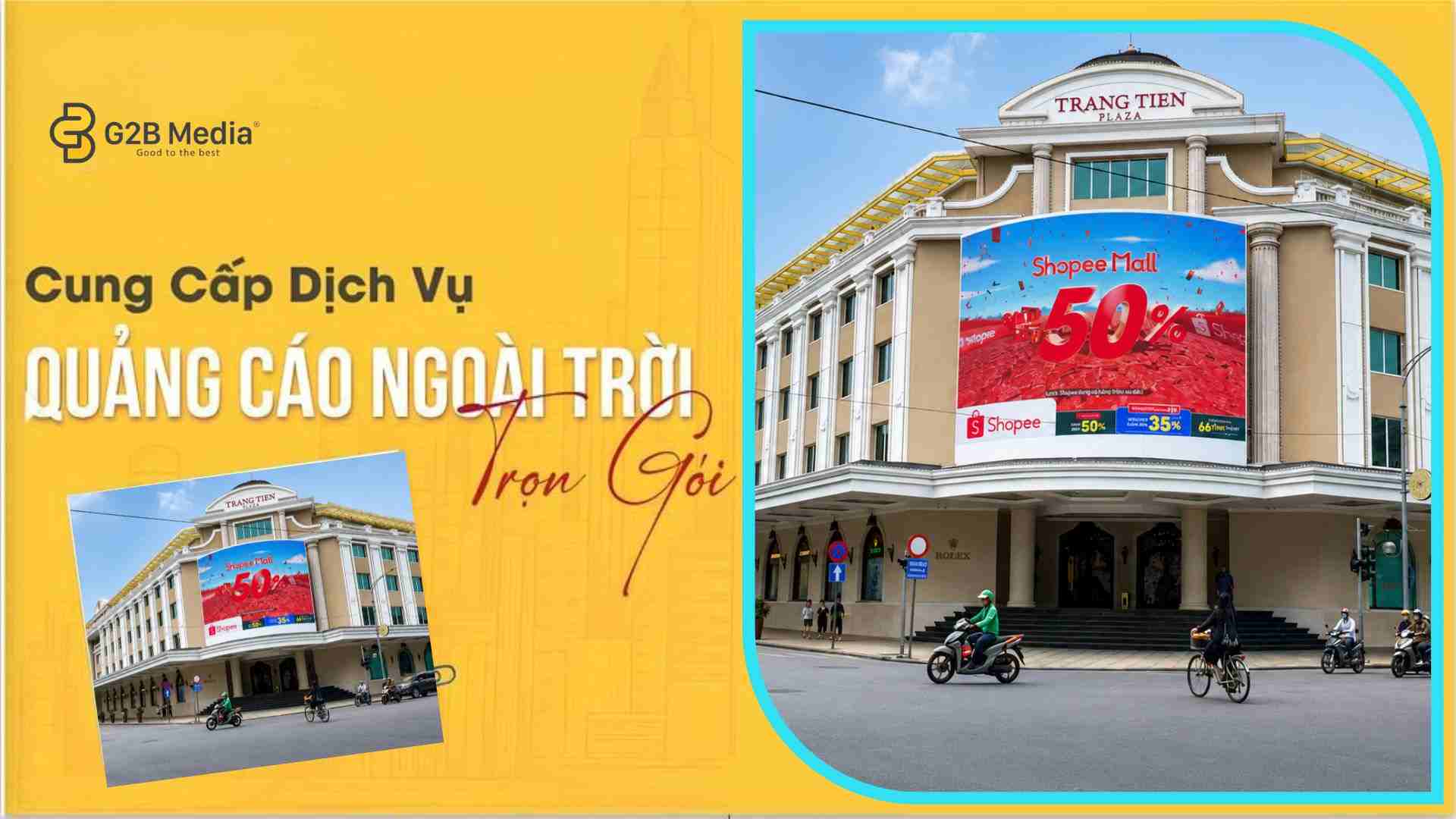 Quảng cáo màn hình LED Shopee 6.6 Siêu Sale tại Tràng Tiền Plaza được G2B Media thực hiện