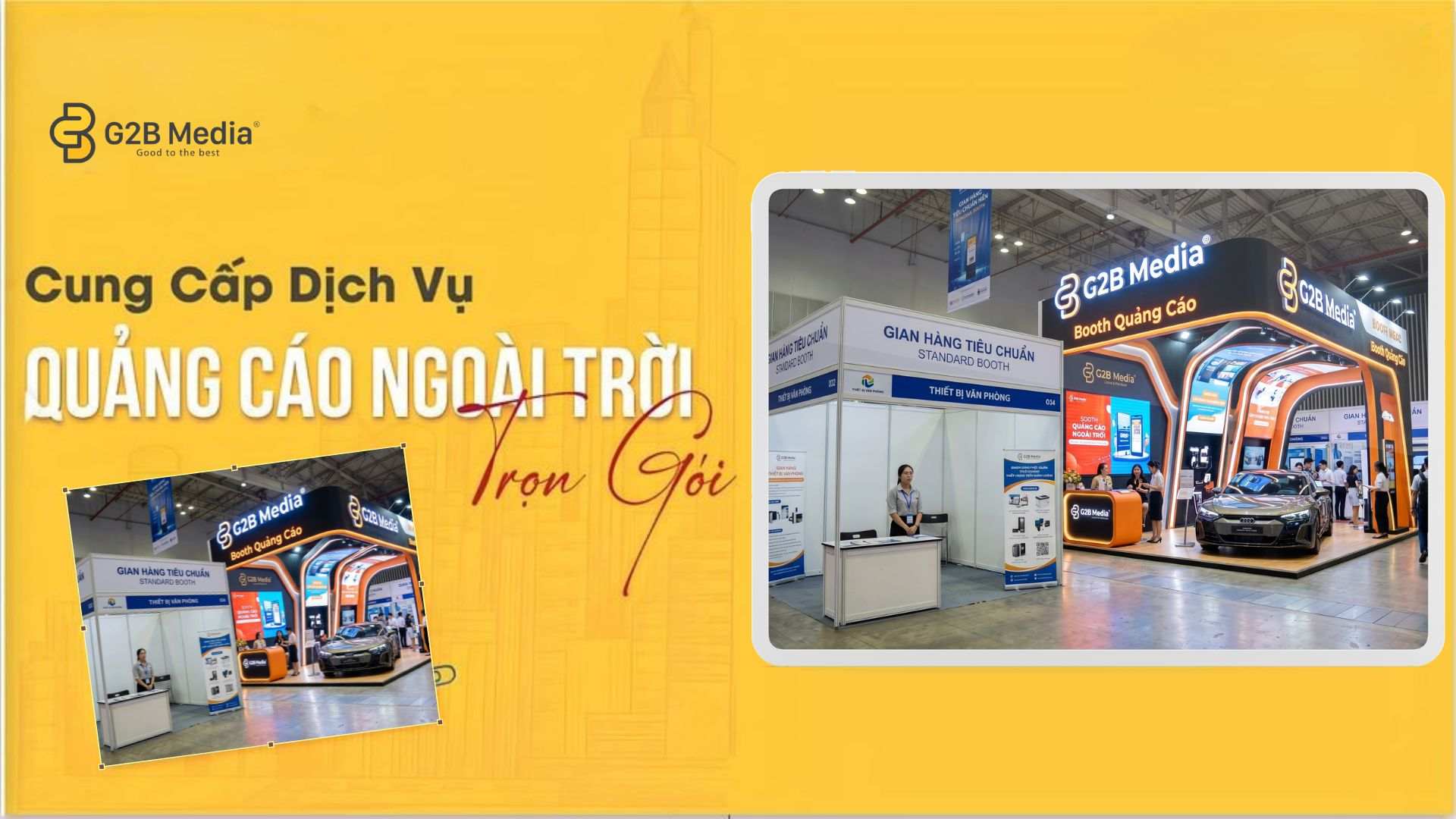 So sánh booth quảng cáo thiết kế và gian hàng tiêu chuẩn tại sự kiện