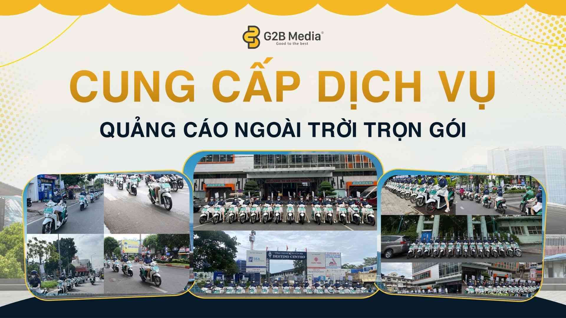 Đội hình chạy roadshow xe máy quảng bá thương hiệu trên phố