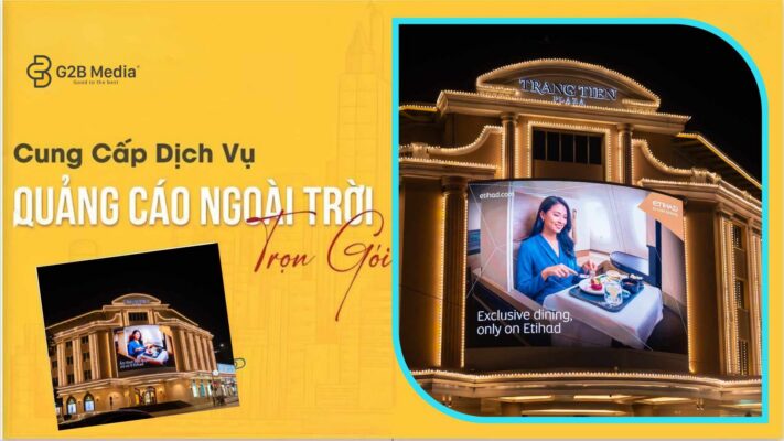 Đội ngũ thi công của G2BMedia đã thi công hoàn thiện Quảng cáo LED TID Center 4 Liễu Giai Etihad Airways của G2B Media thực hiện