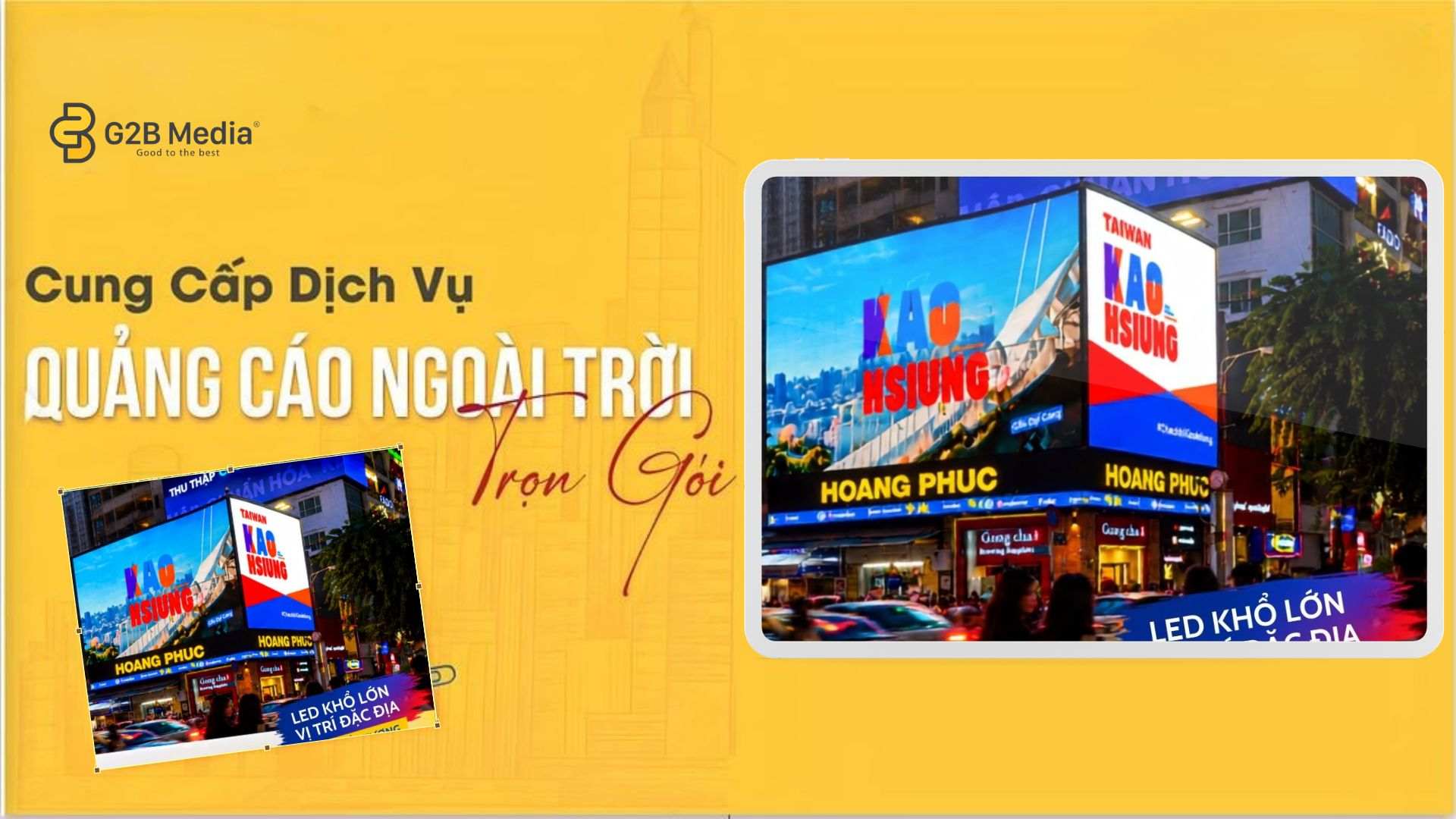Dự án Quảng cáo LED Nguyễn Huệ Taiwan Kaohsiung do G2B Media thực hiện