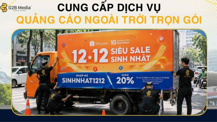 quảng cáo trên xe tải G2B Media