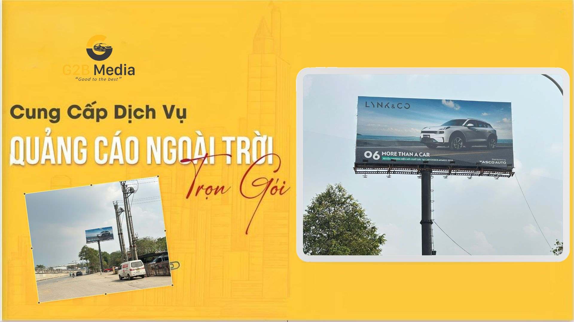Bảng hiệu lớn pano ngoài trời tại cửa ngõ đô thị