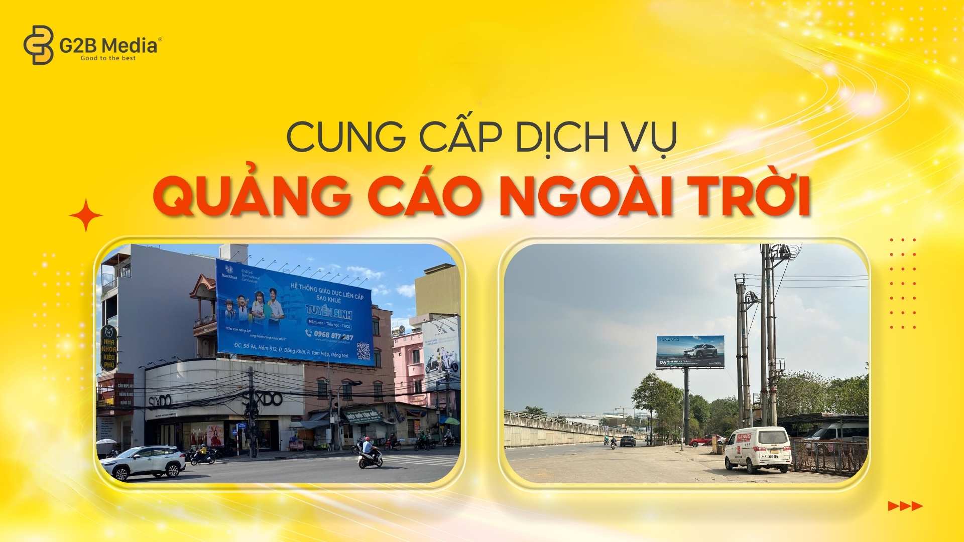 pano quảng cáo ngoài trời trời và billboard cao tốc.
