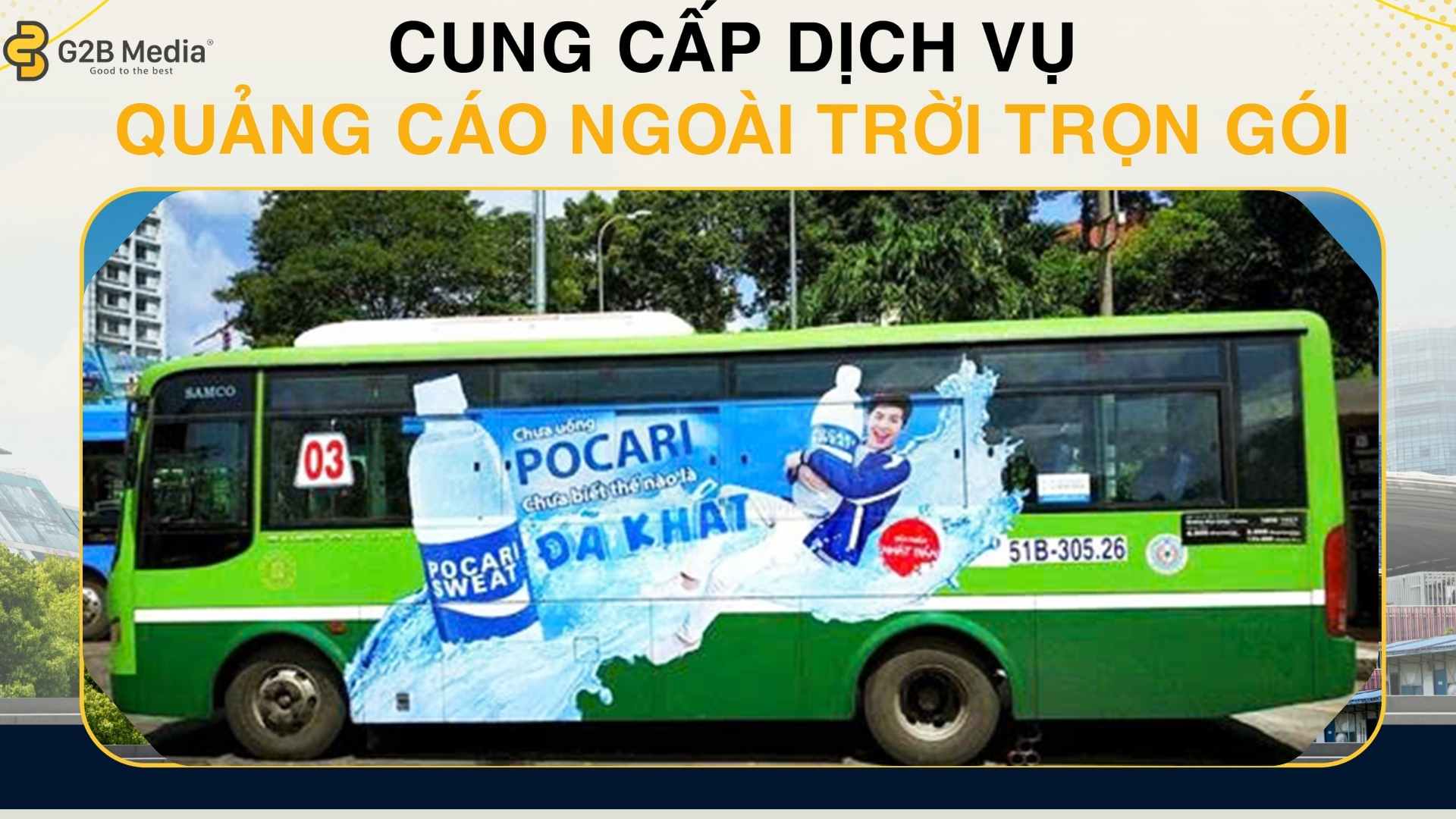 Quảng cáo die-cut leo kính xe bus độc đáo.