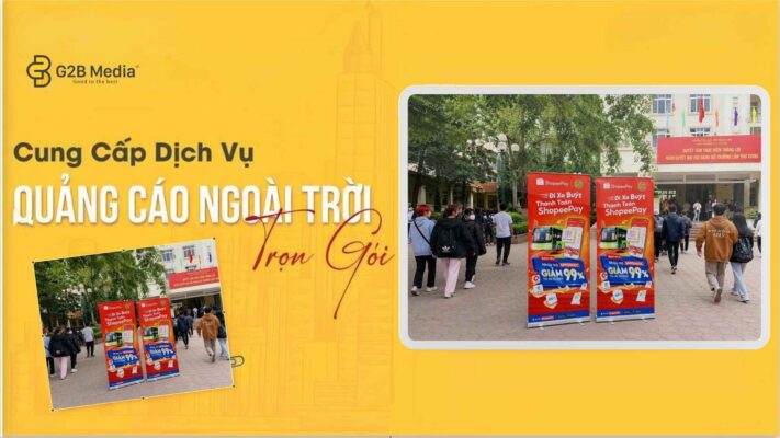 Quảng cáo Standee ShopeePay Đại học Văn Hóa