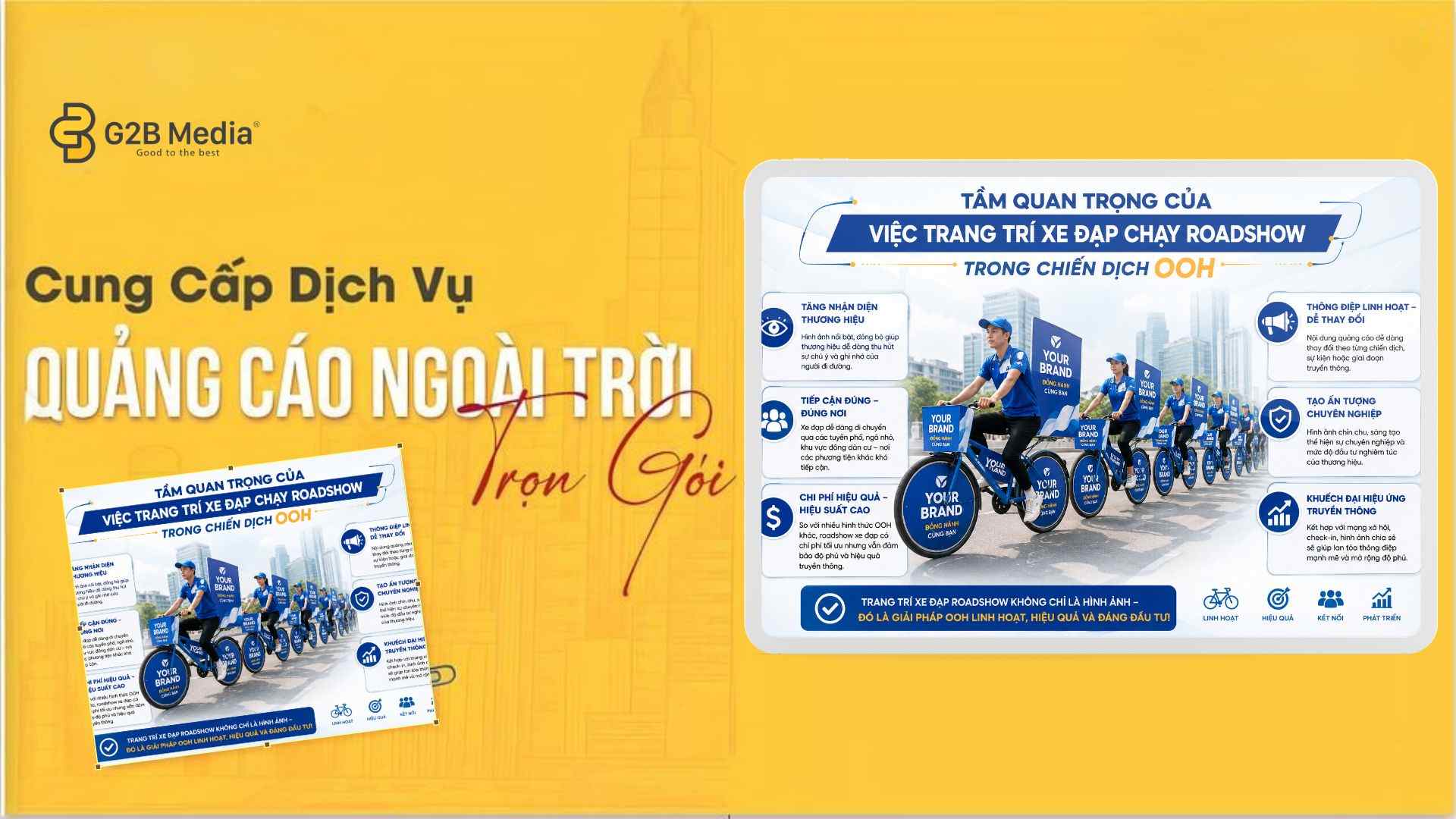 Tầm quan trọng của việc trang trí xe đạp chạy roadshow trong chiến dịch OOH