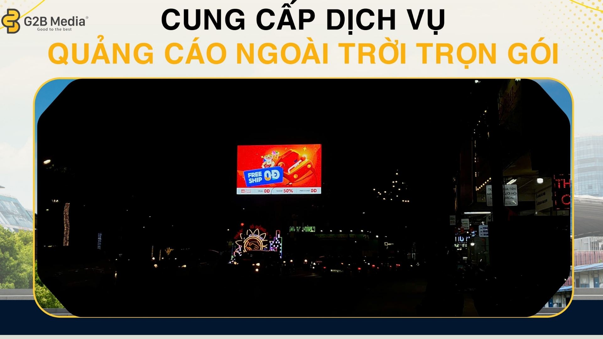 Chiến dịch ShopeeFood 7.7.2026 Đi Đâu Ăn Đó tại bảng LED Mũi Tàu Đồng Nai.