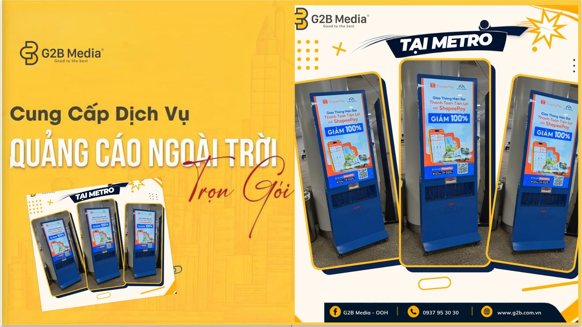 Chiến dịch quảng cáo LCD ShopeePay tại ga Metro