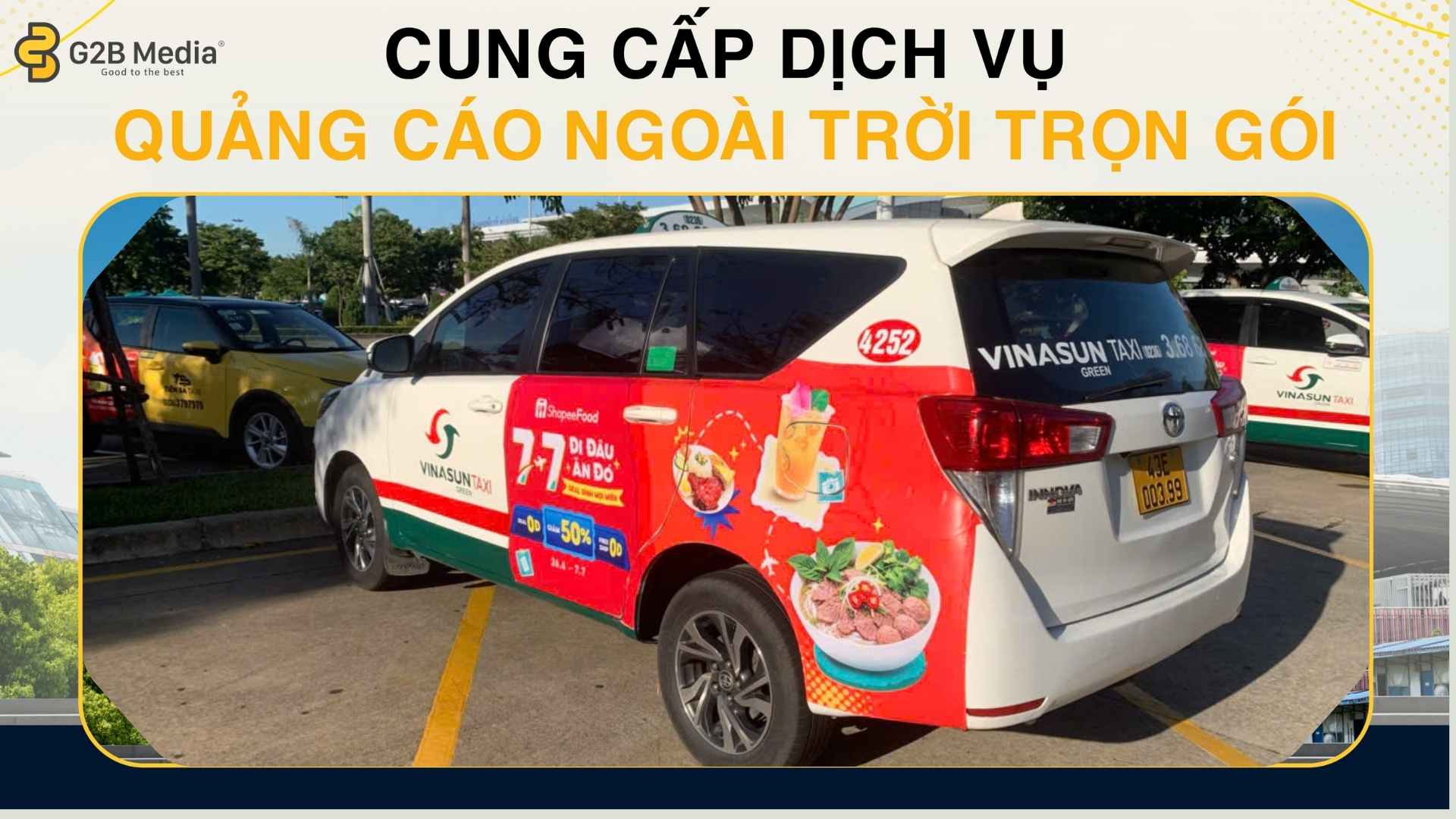 Quảng cáo taxi chiến dịch ShopeeFood 7.7.2026 đại sứ Jun Phạm.