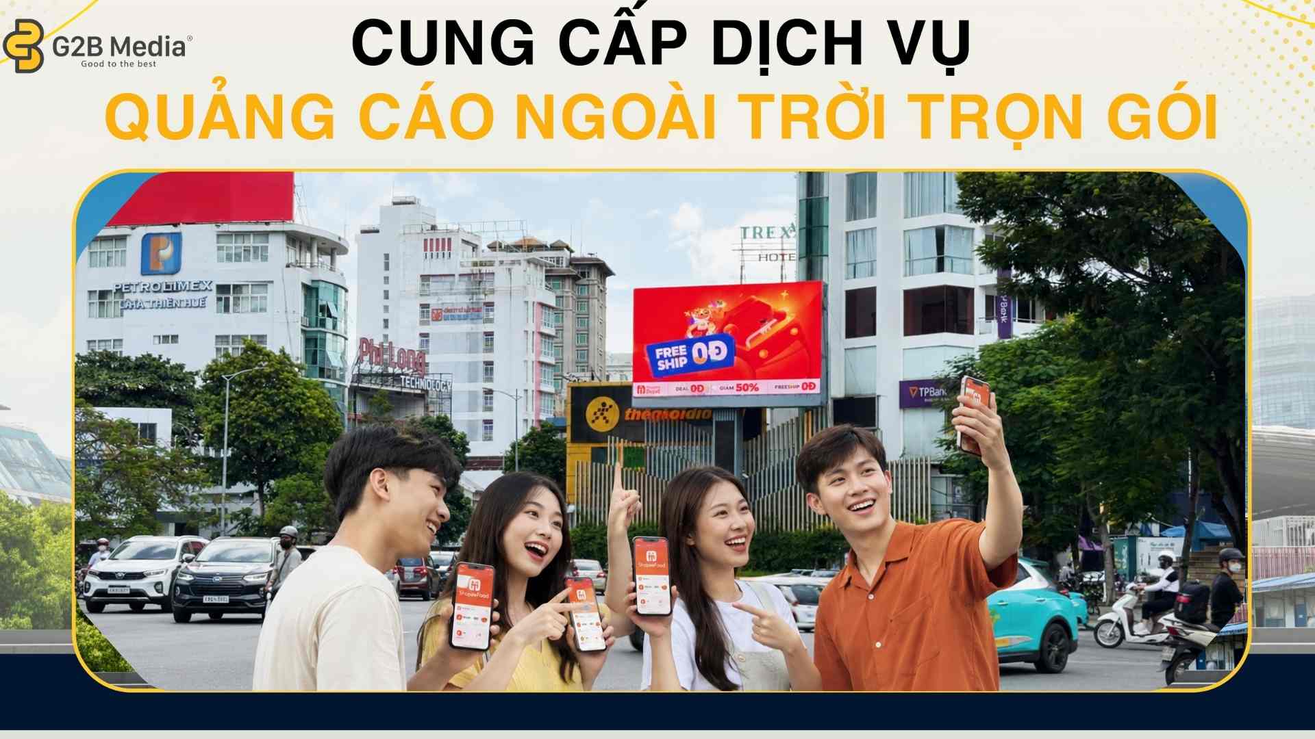 Check-in chiến dịch ShopeeFood 7.7 tại LED ngã 6 TP Huế nhận Freeship 0Đ.