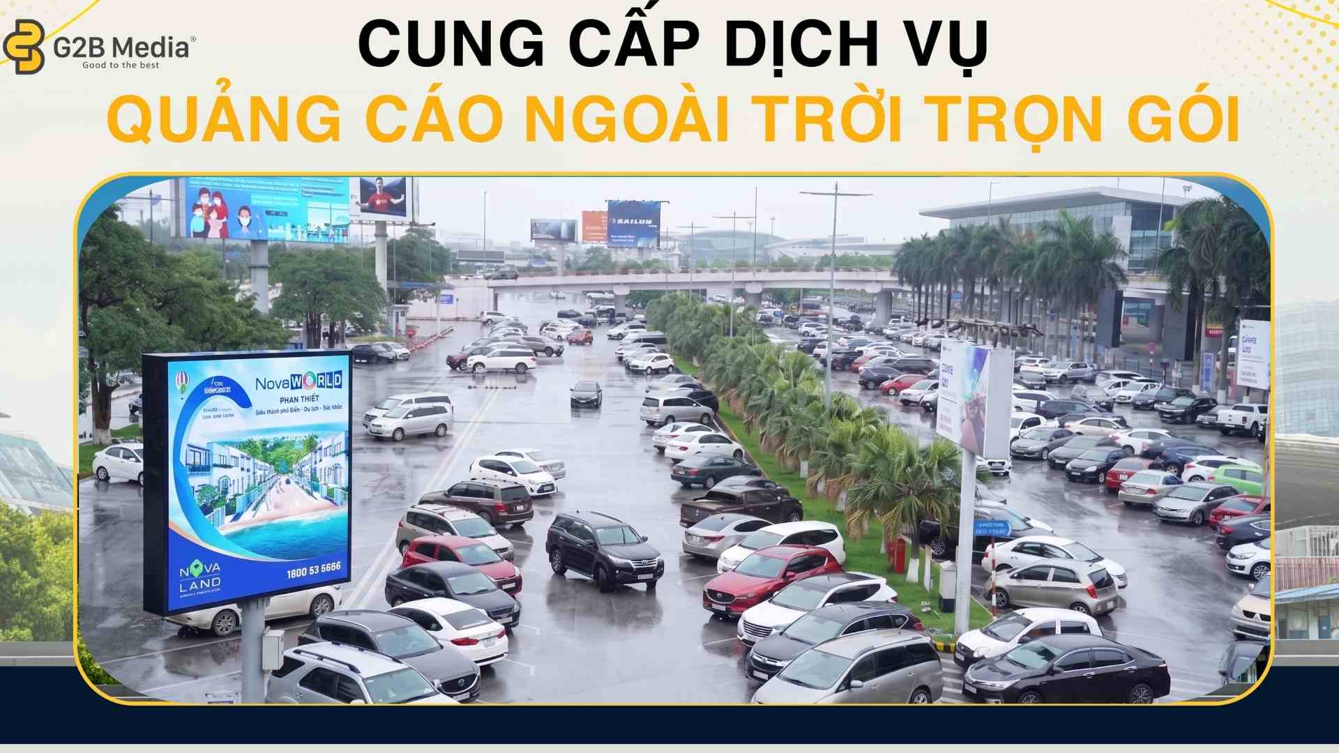 Quảng cáo billboard tại sân bay nội bài.