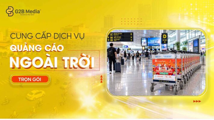 Dự án quảng cáo xe đẩy sân bay do G2B Media thực hiện.