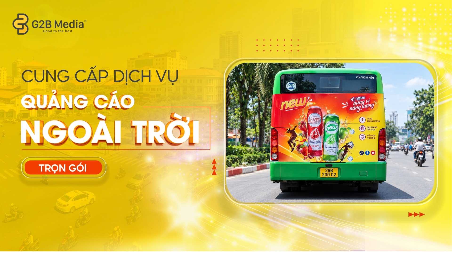 Dán decal quảng cáo phía sau đuôi xe bus